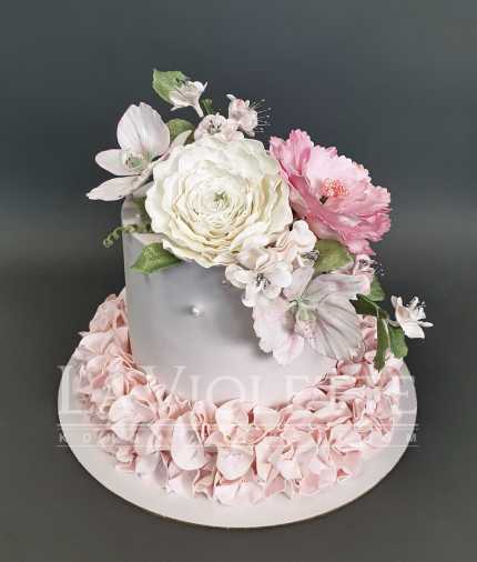 Торт с цветами №1131