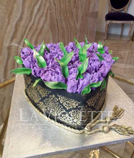 Торт с тюльпанами №954