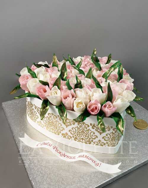 Торт с тюльпанами №1026