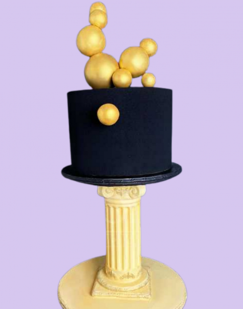 Торт с золотыми шарами №1177
