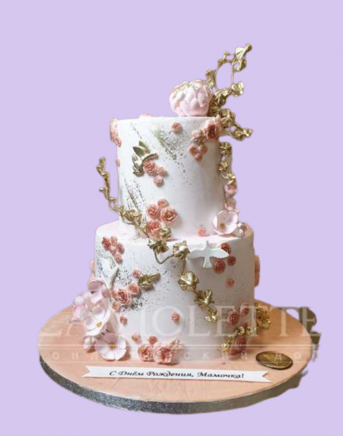 Торт с цветами №1136