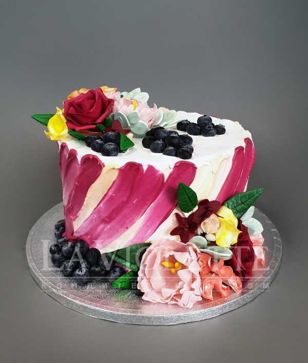 Кремовый торт с ягодами №1103