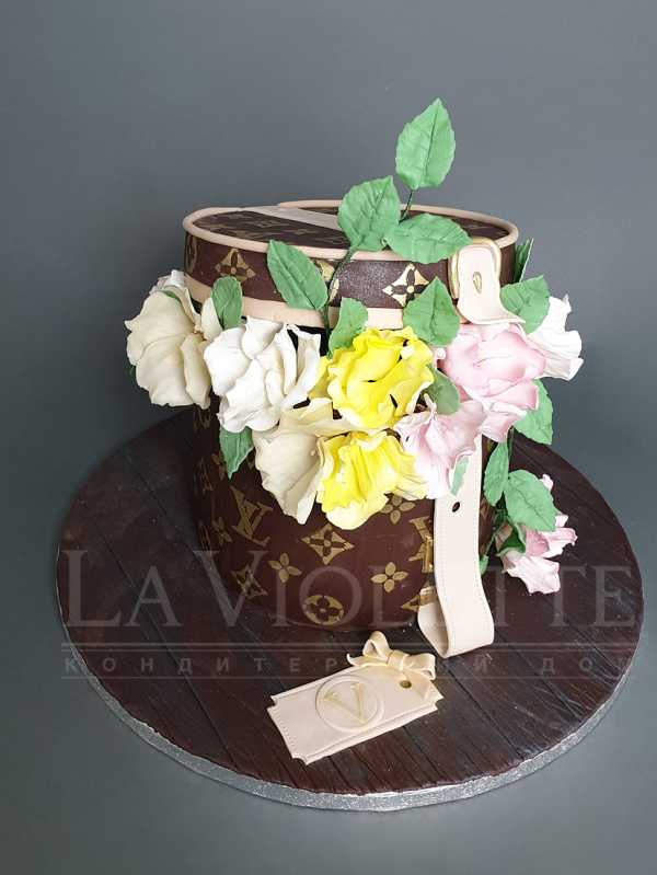Торт Коробка с цветами №1134