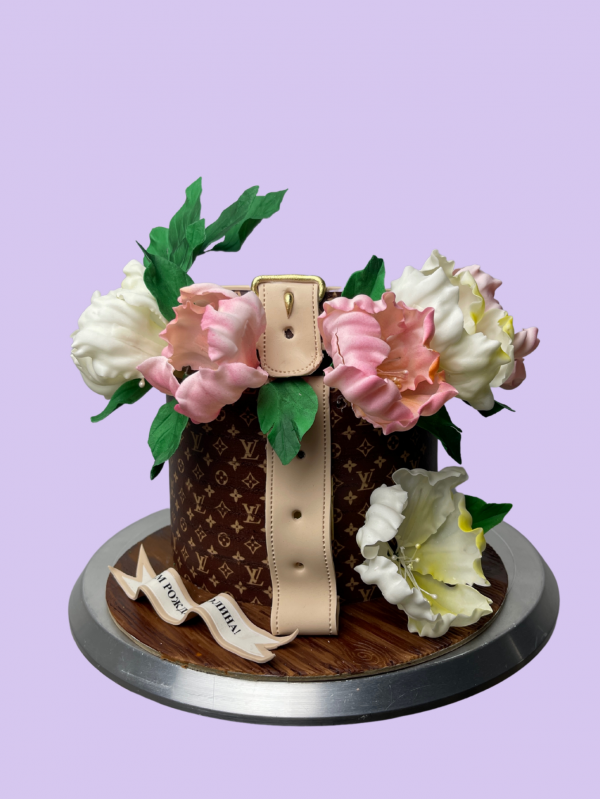 Торт Коробка с цветами №1134