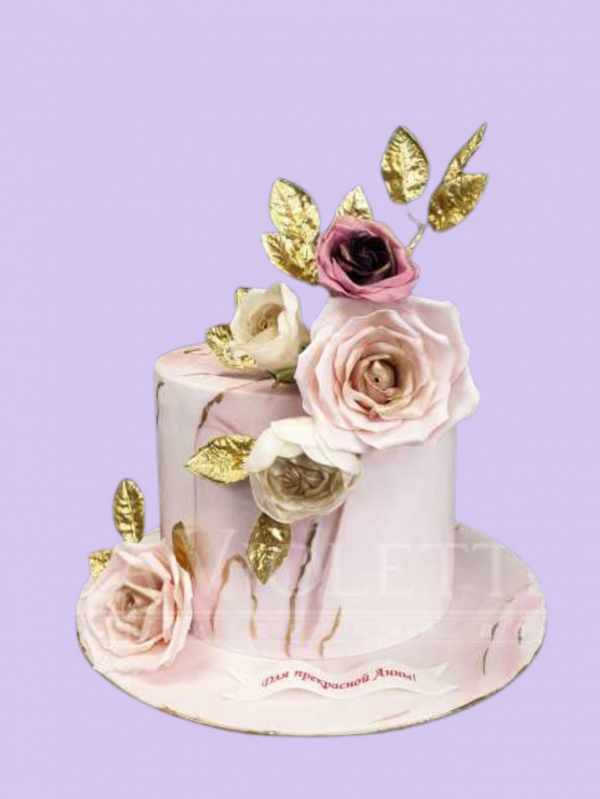 Торт с цветами №1097